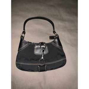 Mini black coach purse